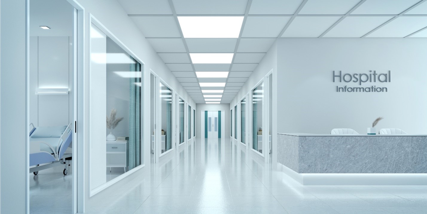 Hallway of a medical facility