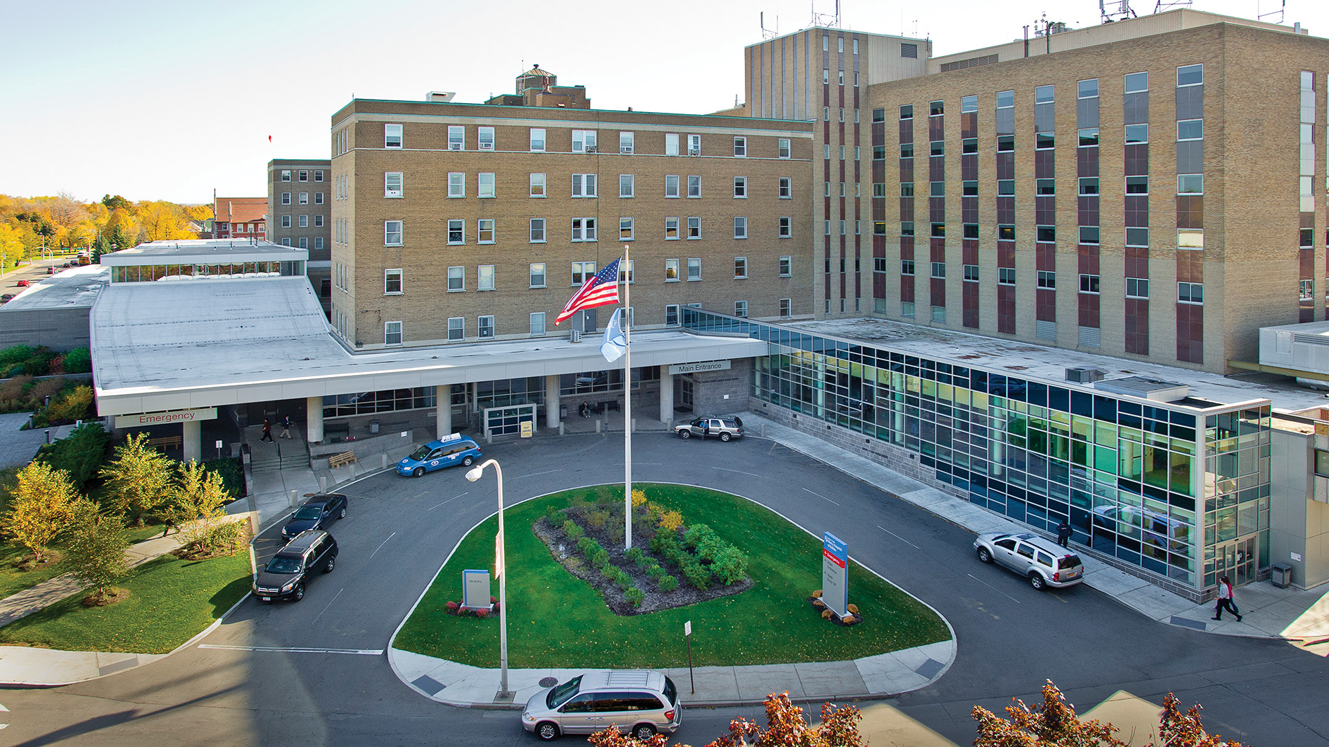 Outside of Mercy hospital of Buffalo