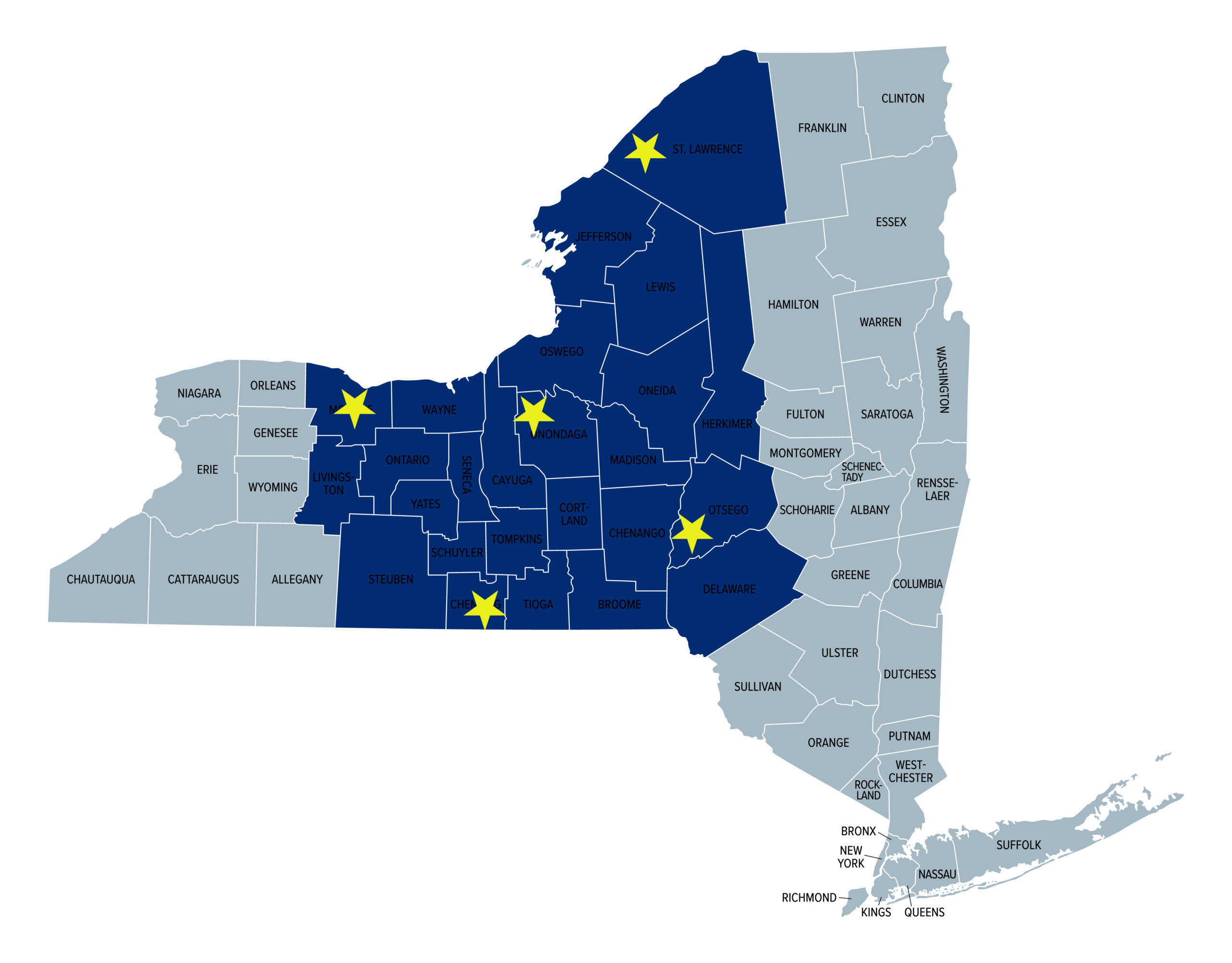 Central New York Map