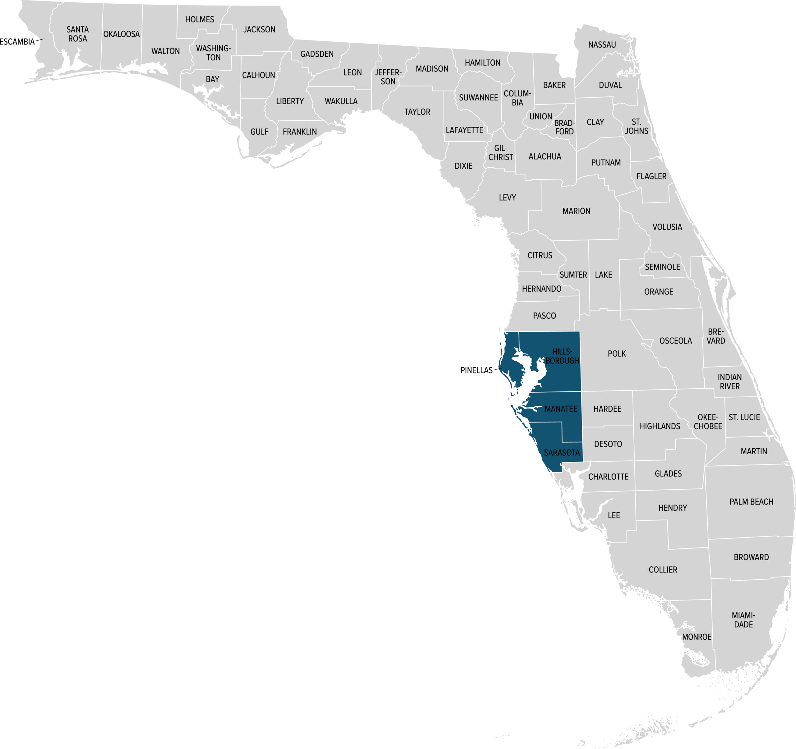 Tampa FL map