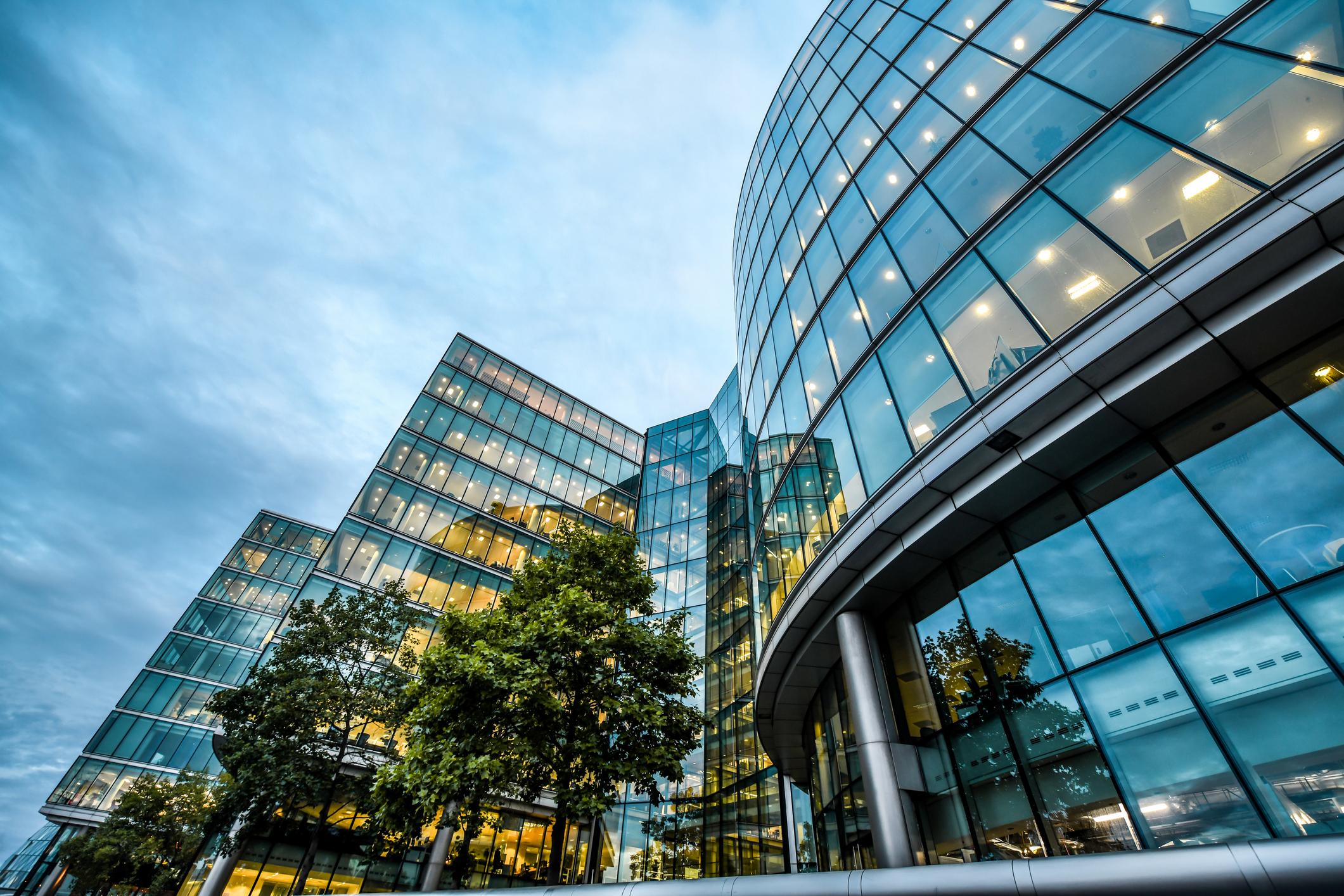 Building with large windows